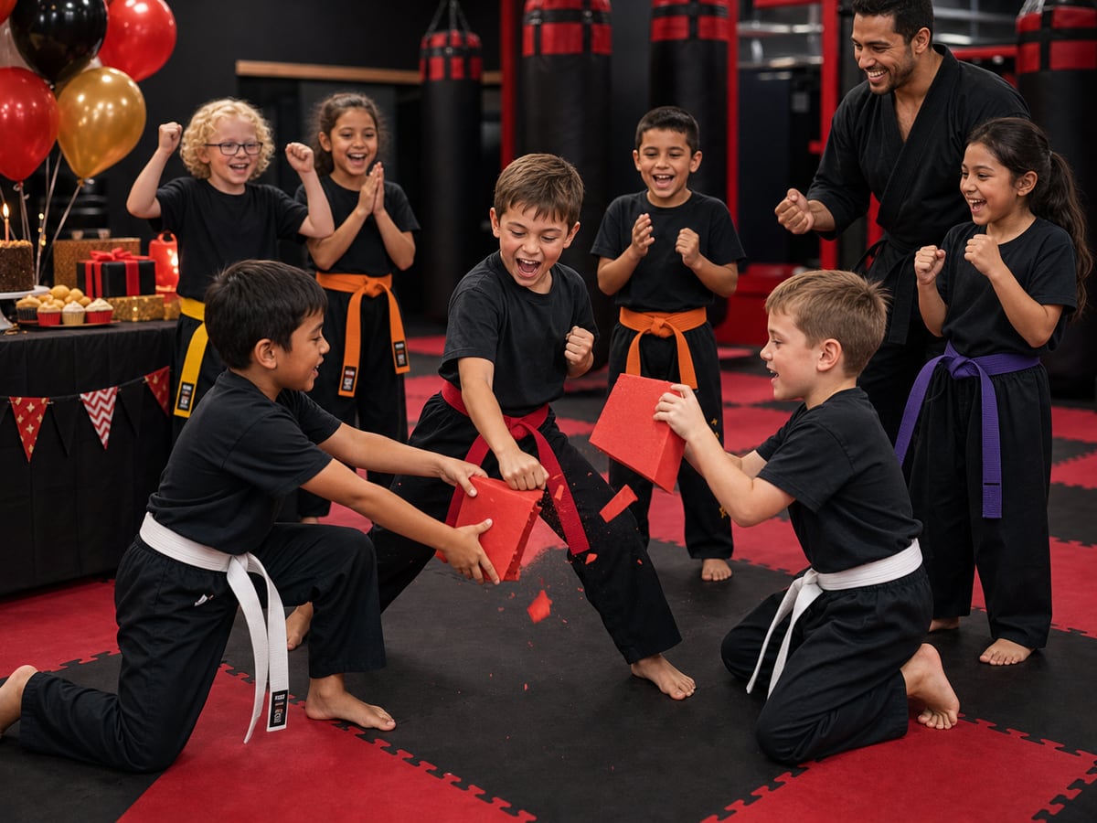 Karate Kid Party birthday party theme at Martial Arts Centres of Excellence