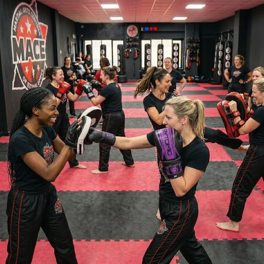 Ladies-Only Kickboxing training at Martial Arts Centres of Excellence